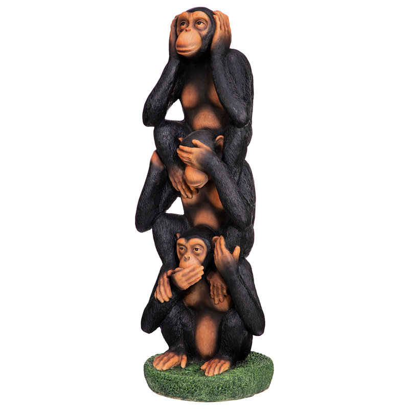 Design Toscano Hear No Evil See No Evil Speak No Evil Monkeys